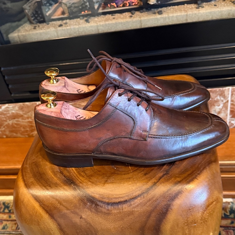 Bostonian Brown Leather Italian made Derby/ 9.5 - Picture 7 of 10